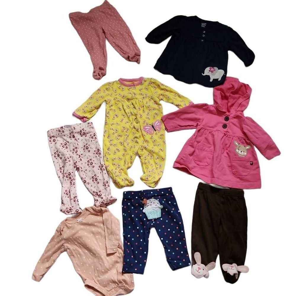 Baby Girl Size 3M Assorted Lot of 8 Tops and Bottoms Carter's Gymboree